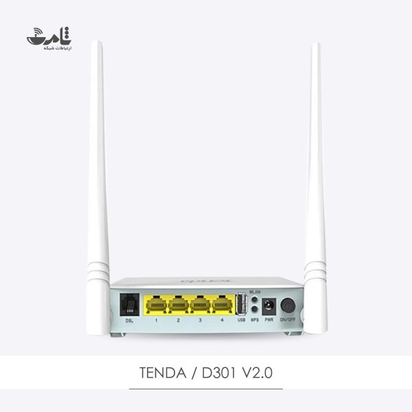 مودم روتر ADSL2 Plus بی‌سیم N300 تندا مدل D301 V2